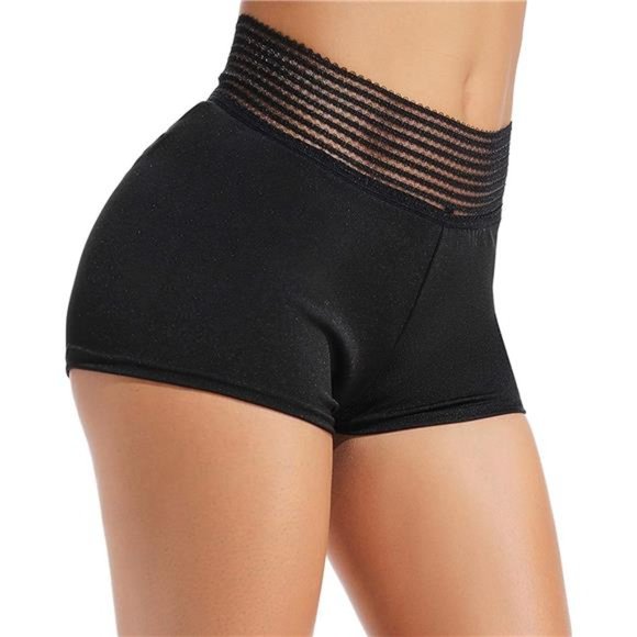 Great Womens High Waisted Workout Scrunch Bottom Shorts Pants Ruched Yoga Shorts - Picture 3 of 4